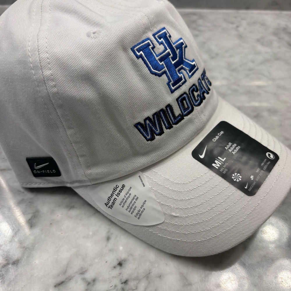 Kentucky Wildcats Nike On-Field Official NCAA Game Day Adjustable White Dad Hat - Picture 3 of 4